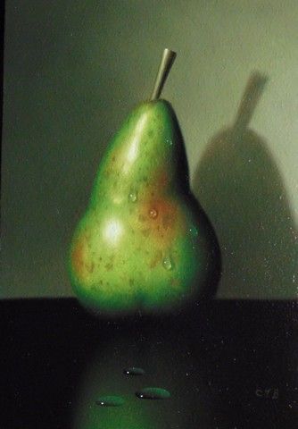 Green Pear 6.25 x 4.25 at Hunter Wolff Gallery